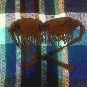 Black Strapless Bikini Top